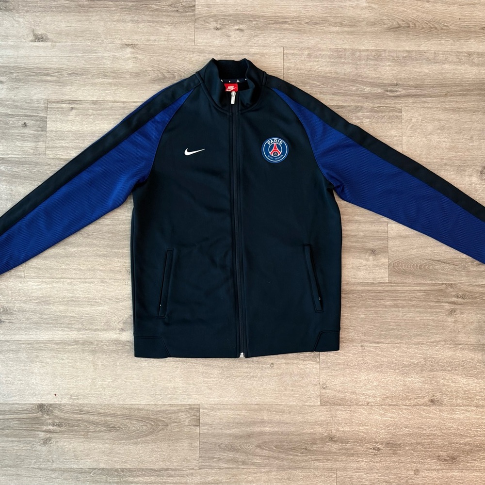 Nike Black and Blue Bomber Jacket with PSG Crest